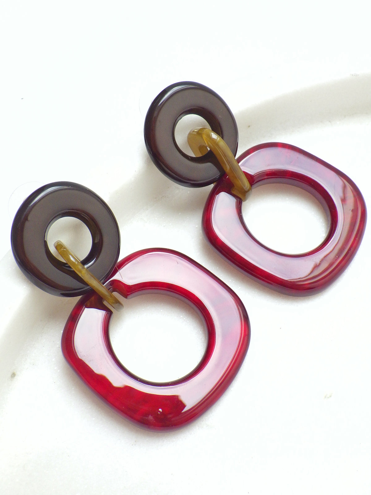Biba Herbstohrring - Orlea Rot/Khaki