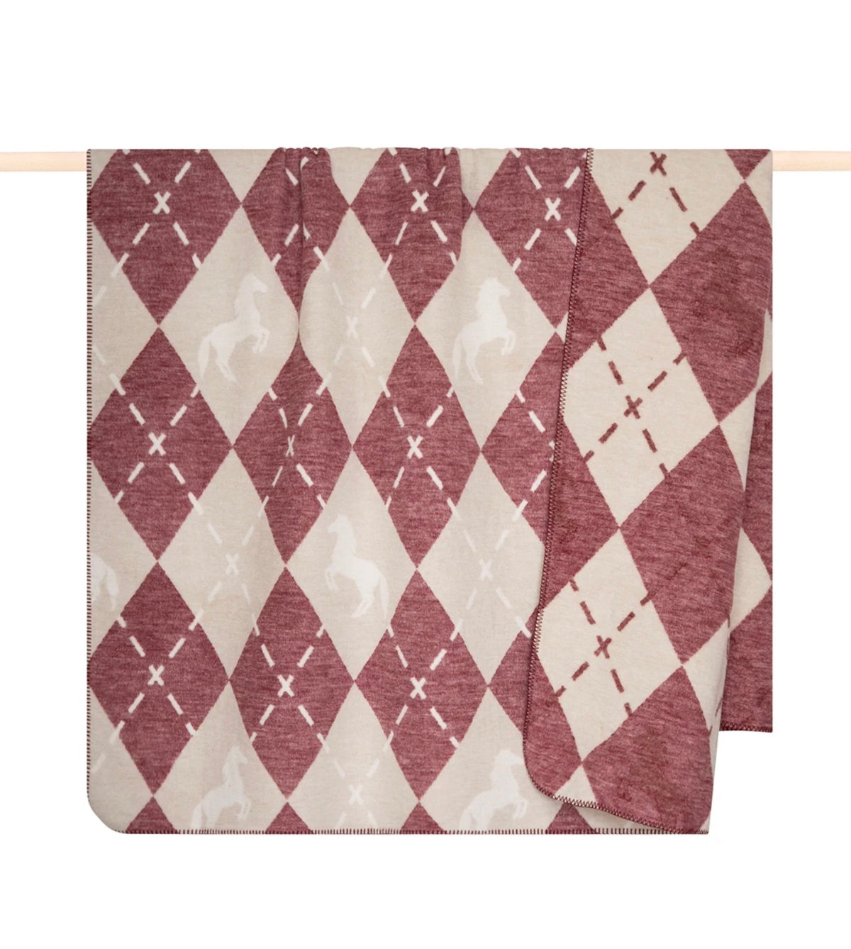 Kuscheldecke - Rot/Beige Pad Concept