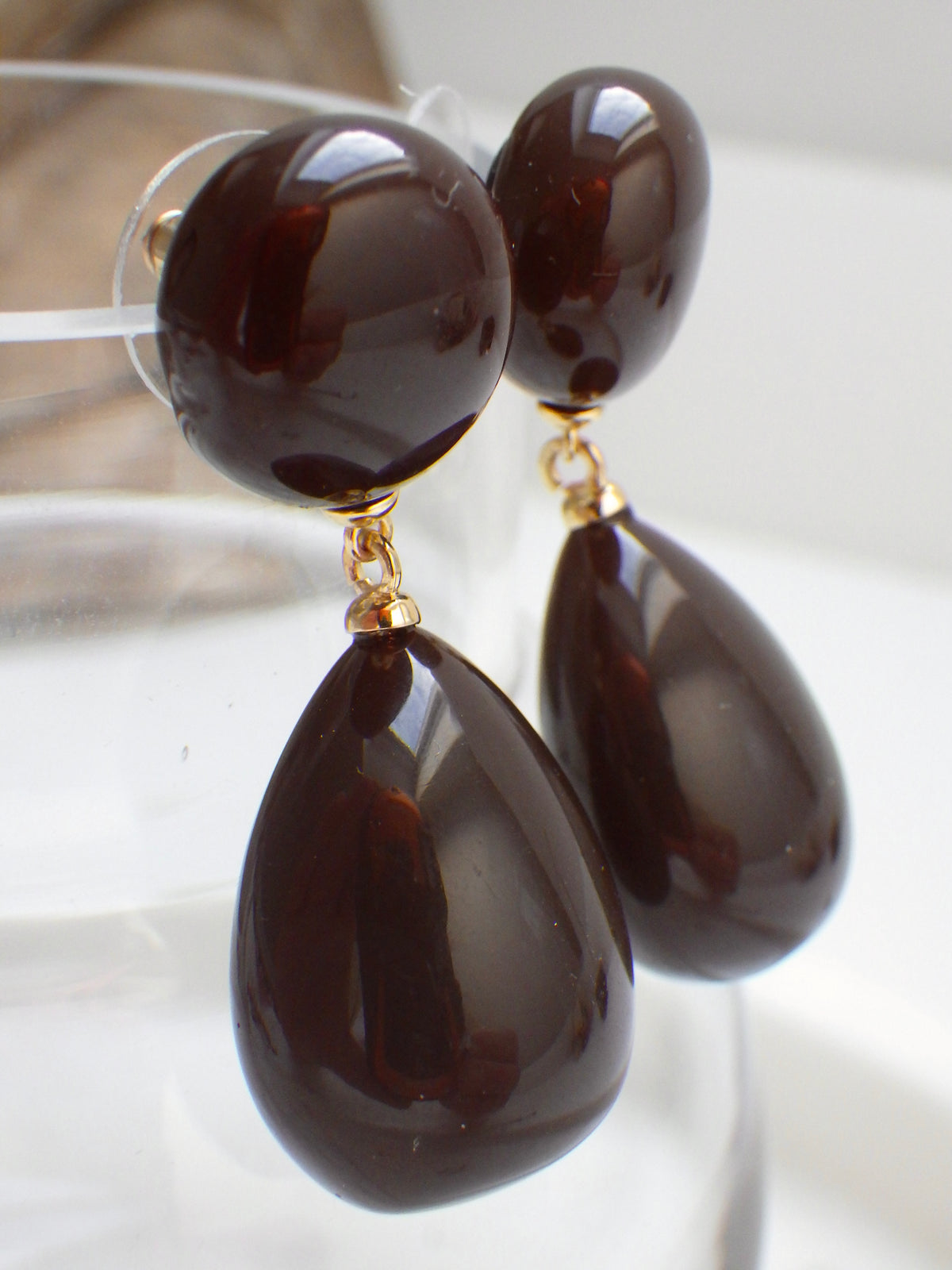 SALE - Ohrringe Braune Tropfen #11