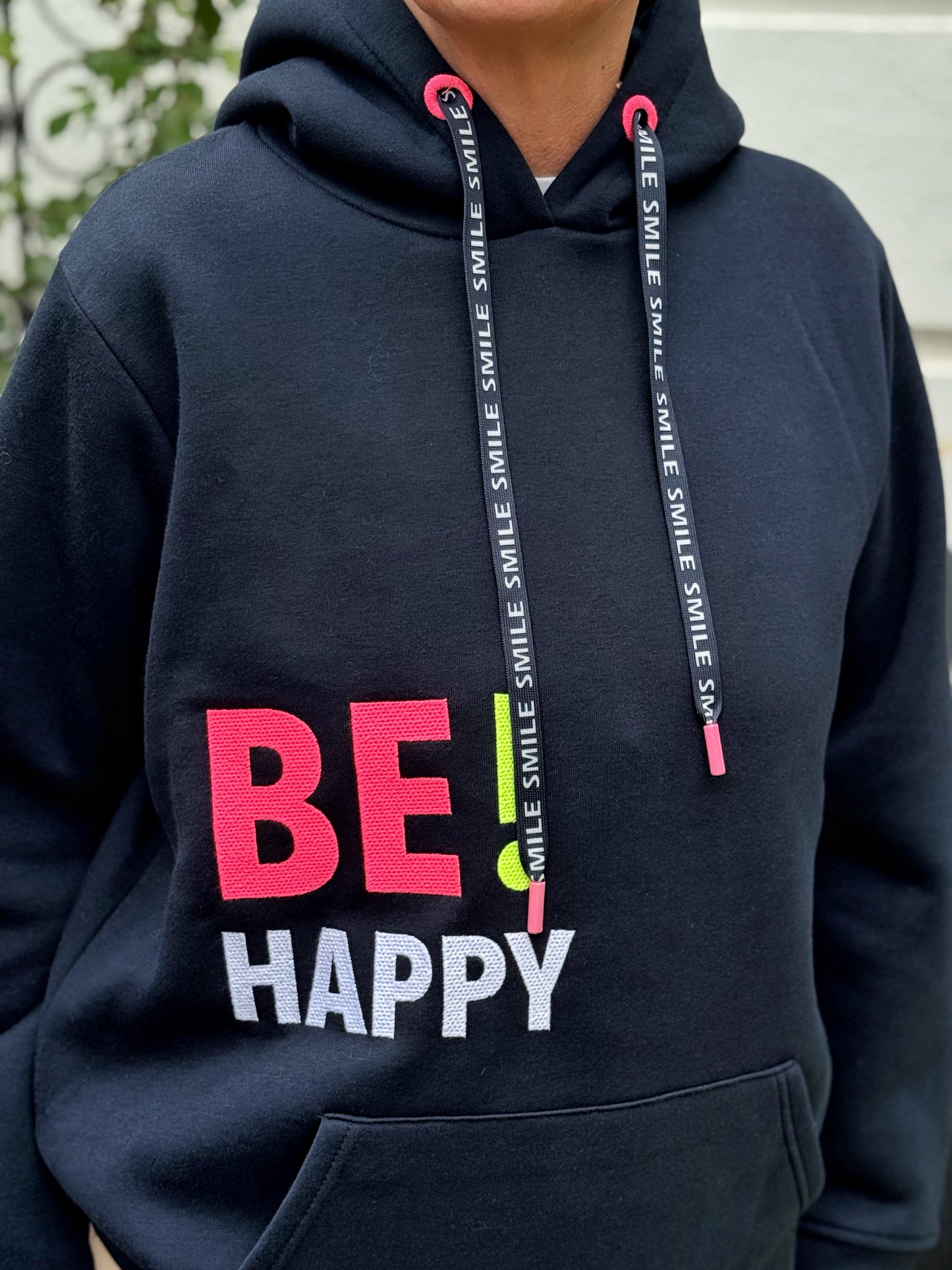SALE - Zwillingsherz Sweatshirt - Dunkelblau Be happy