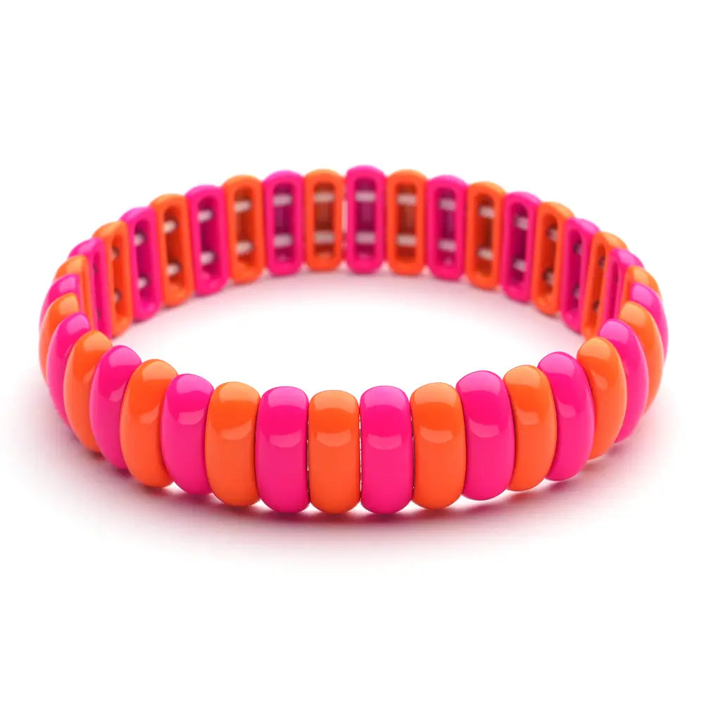 SALE - Lot 83 - Armband Orange-Pink Bubble