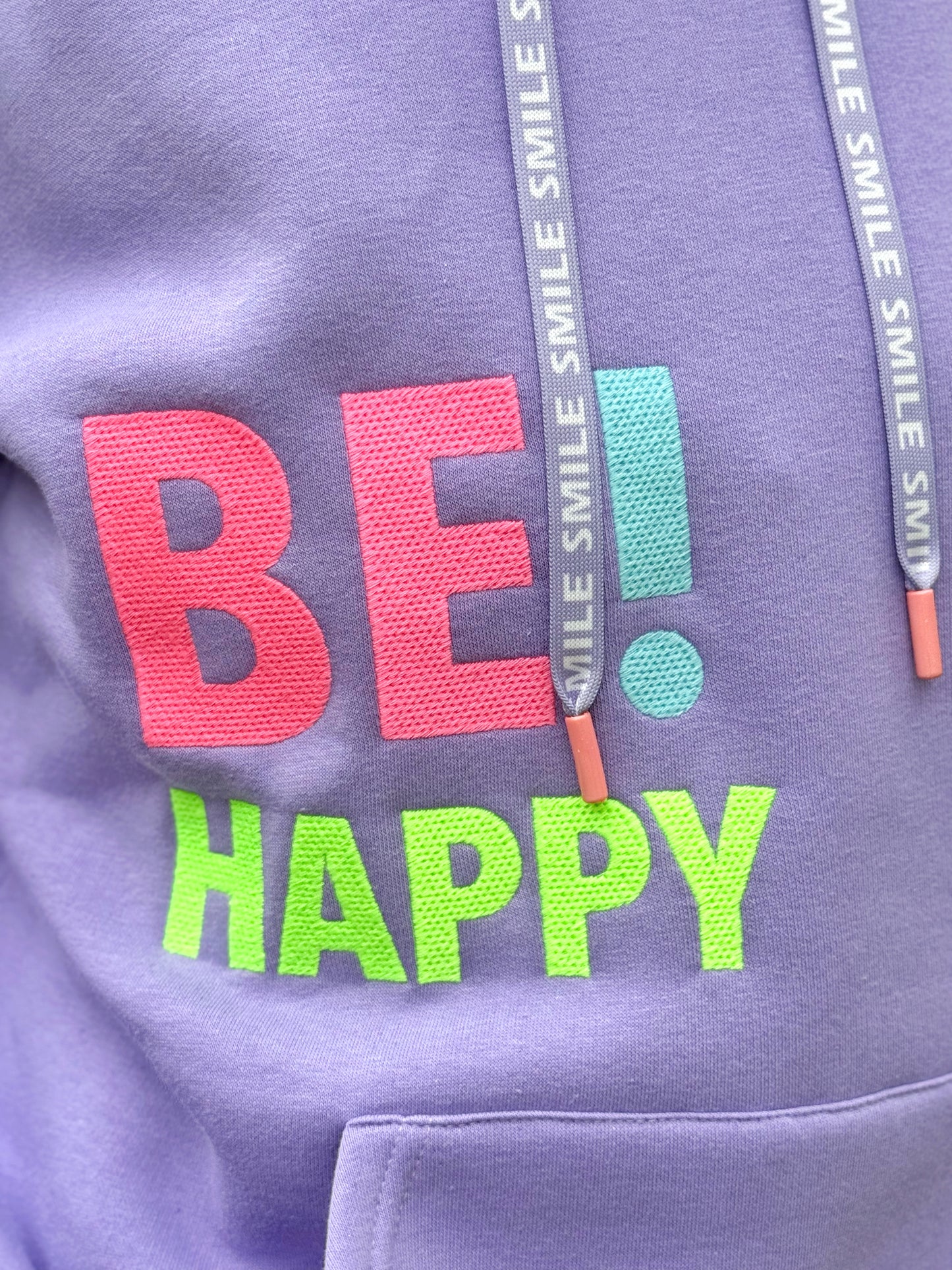 SALE - Zwillingsherz Sweatshirt - Lila Be happy