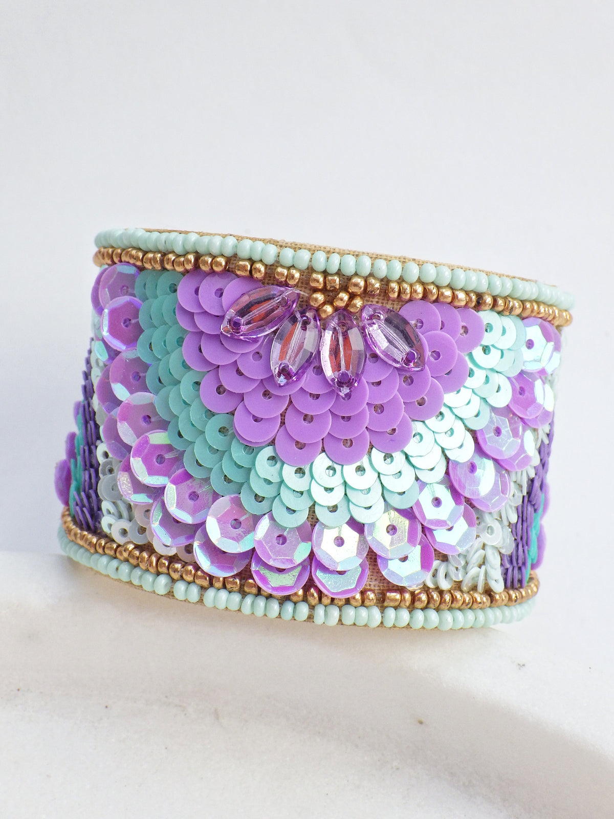 SALE - Armreif - Lila Blume #14