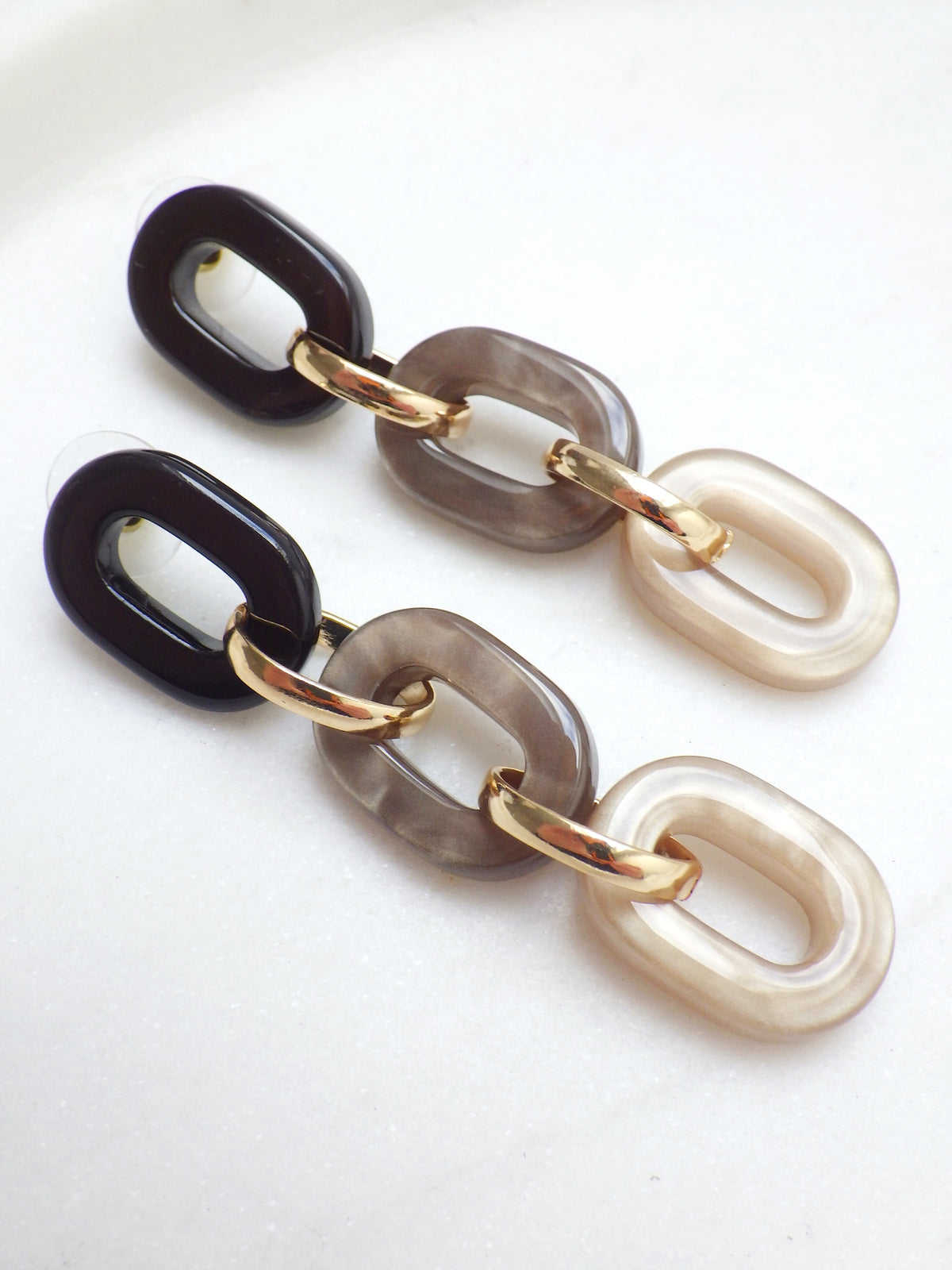 Biba Herbstohrring - Ketten Beige-Töne
