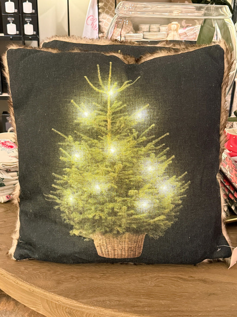 Tannenbaum-Kissen mit LED-Beleuchtung