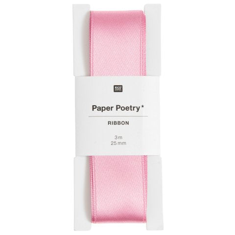 Paper Poetry Satinband - Rosa - Medium