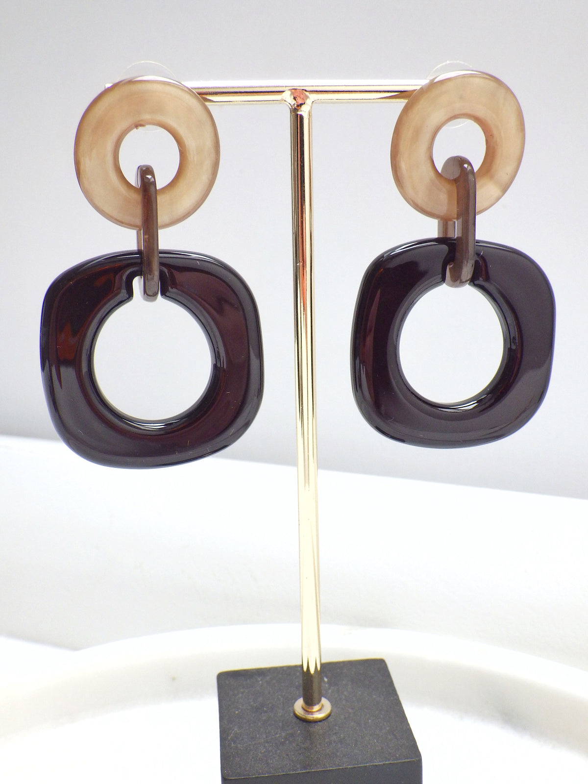 Biba Herbstohrring - Orlea Schoko/Beige