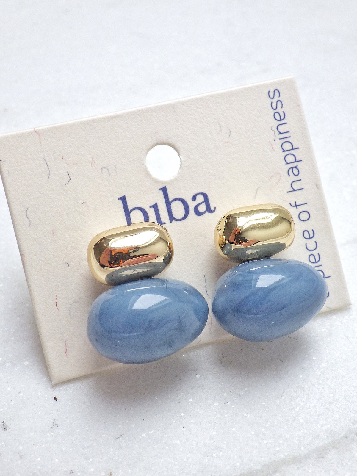 Biba Herbstohrring - Bambi Taubenblau