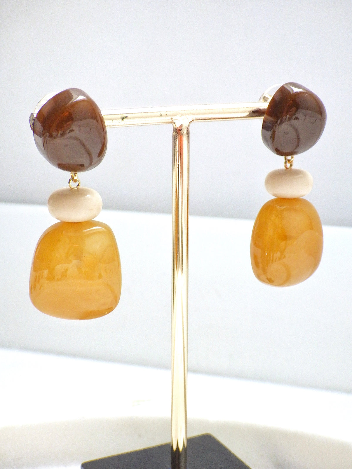 Biba Herbstohrring - Belli Senf/Gelb/Beige
