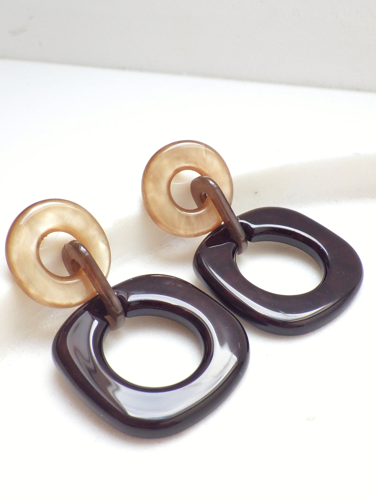 Biba Herbstohrring - Orlea Schoko/Beige