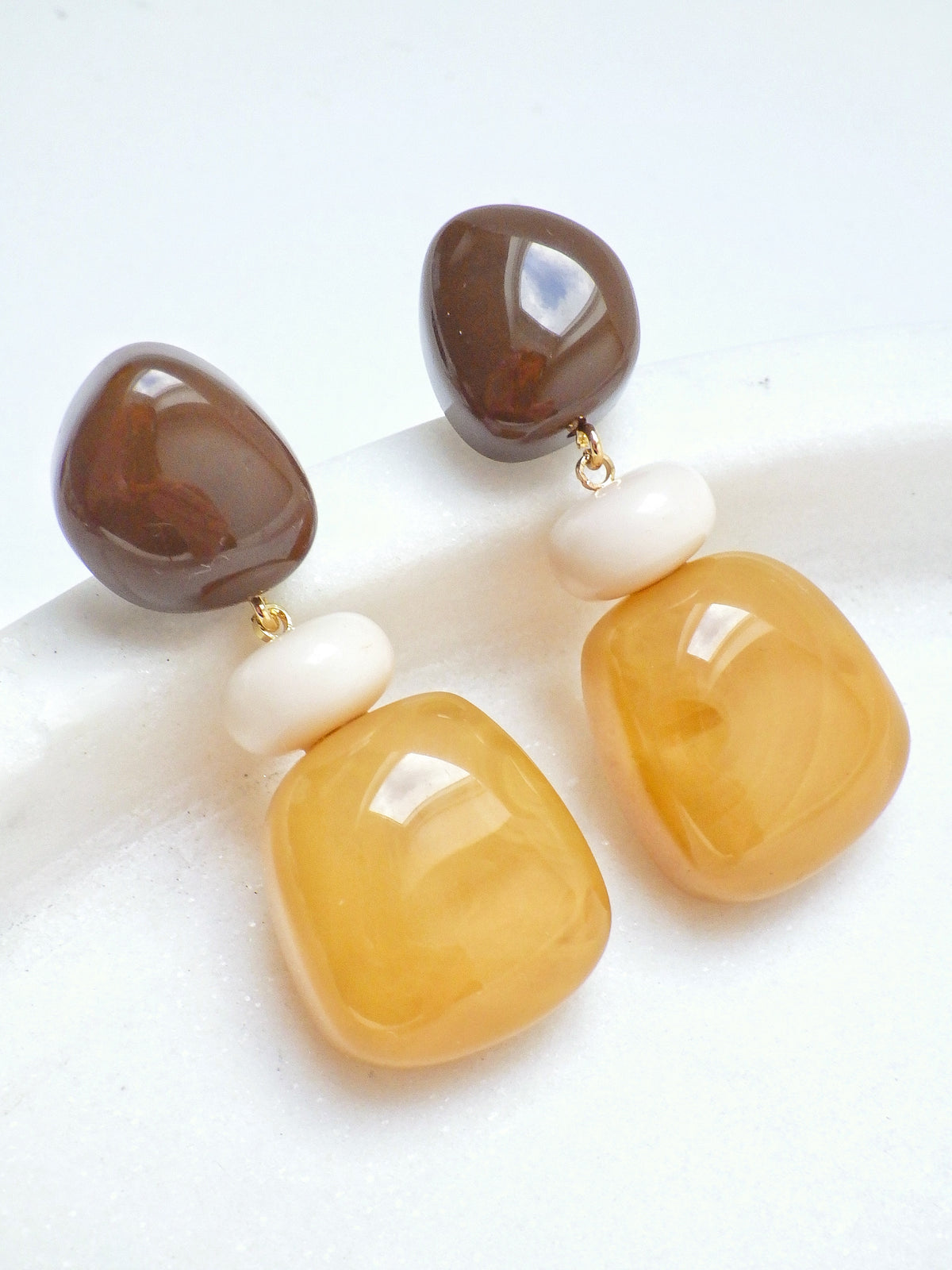 Biba Herbstohrring - Belli Senf/Gelb/Beige
