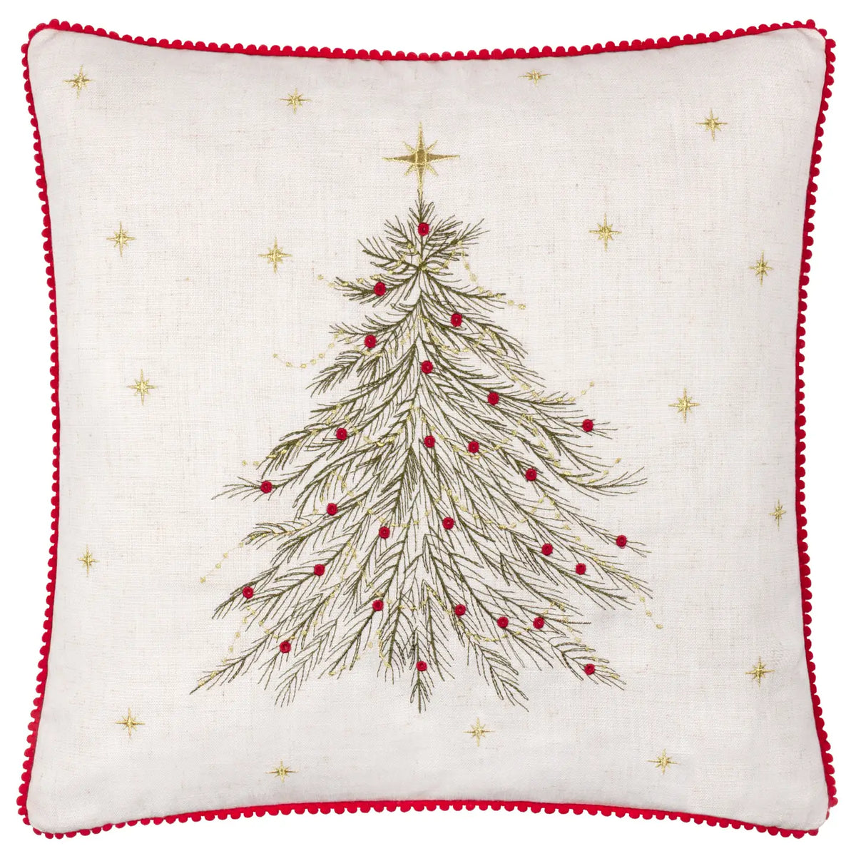 Weihnachtskissen - Glitzernder Weihnachtbaum (45 x 45 cm)