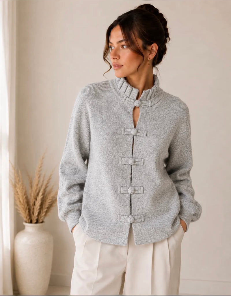 Strickjacke Milli - Hellgrau