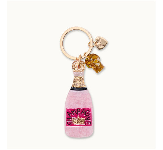 Schlüsselanhänger By Vivi - Champagnerflasche Rosa