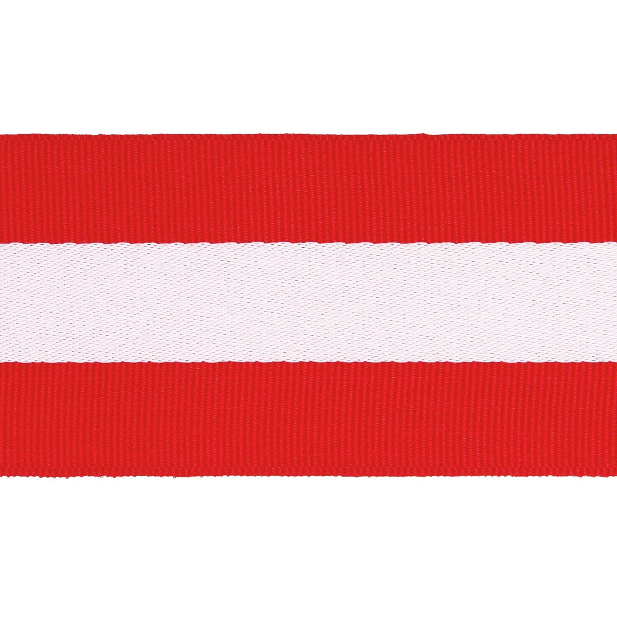 Geschenke Webband - Rot-Weiss gestreift - Extra Breit