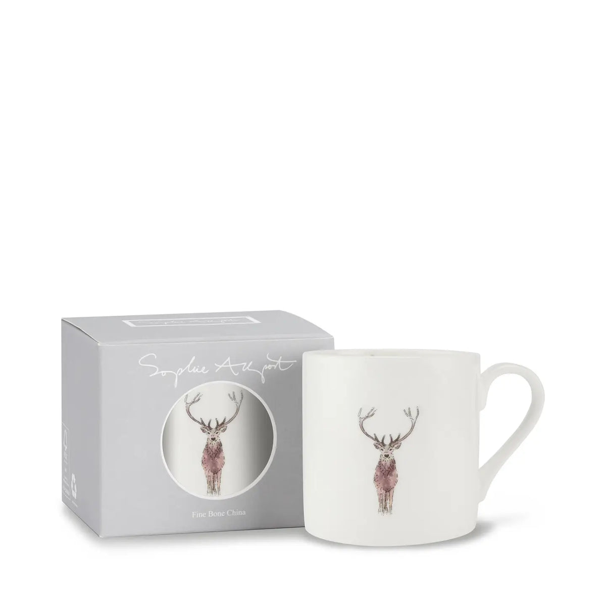 Große Tasse mit Hirsch