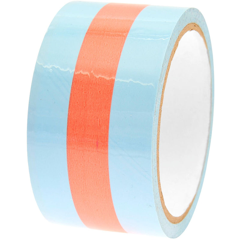 Paketklebeband - Himmelblau-Neonpink gestreift