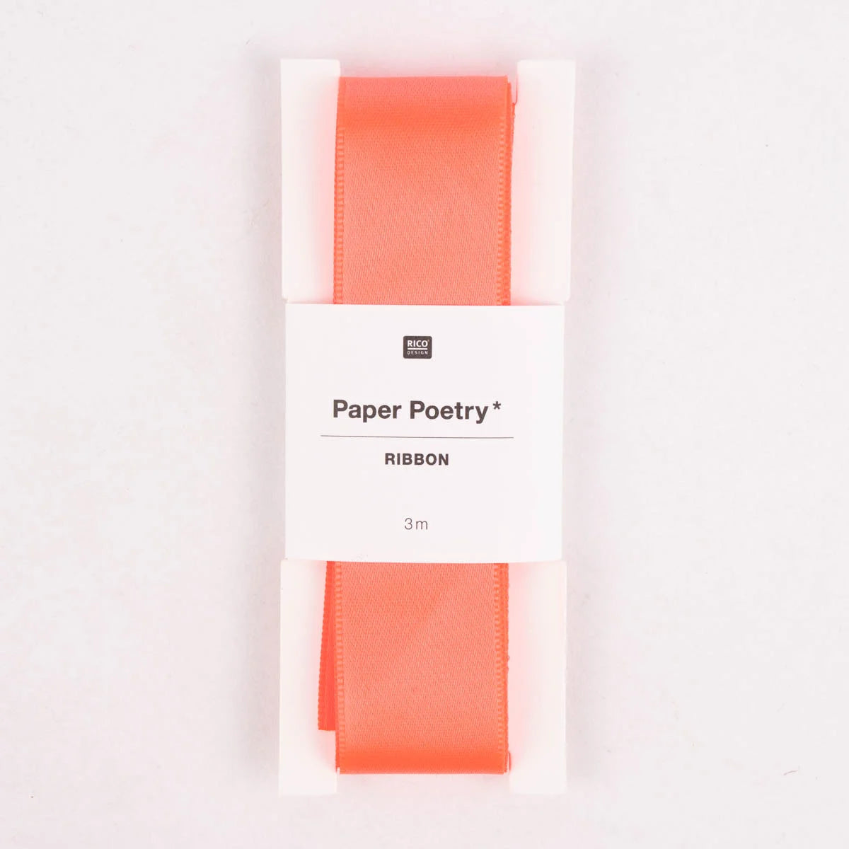 Paper Poetry Satinband - Orange-Pink - Medium