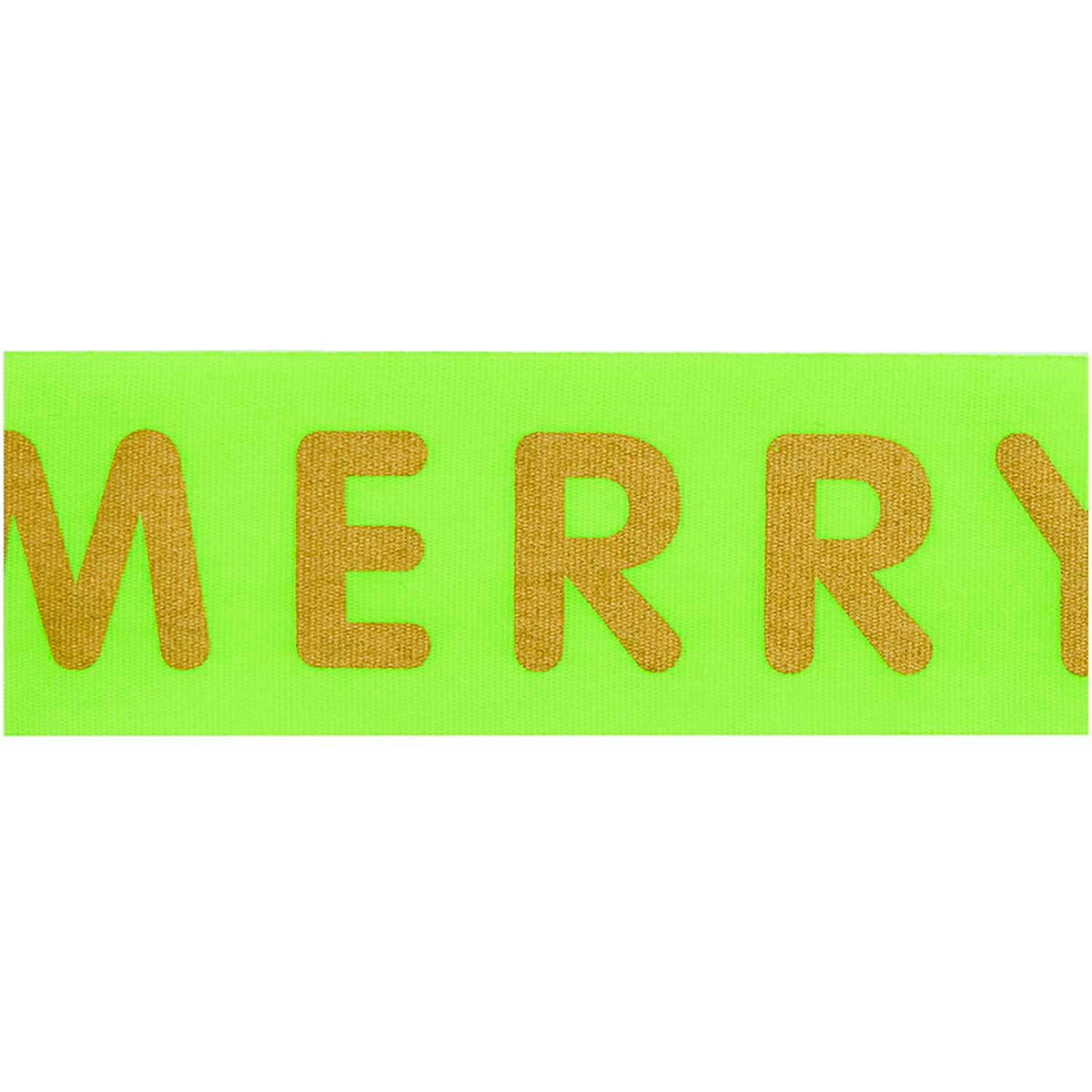 Paper Poetry Taftband - Neongrün-Gold mit Merry Christmas Schriftzug