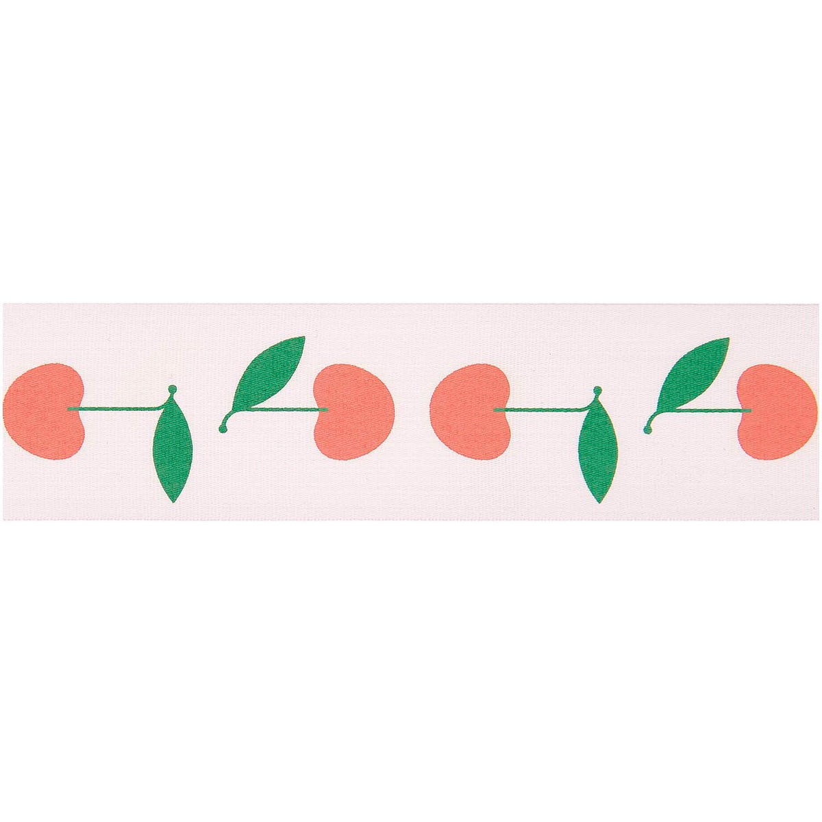 Paper Poetry Taftband - Rosa-Rot-Grün mit Kirschen