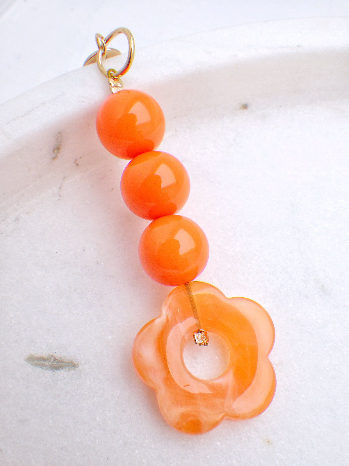Taschen / Schlüsselanhänger - Blume Orange