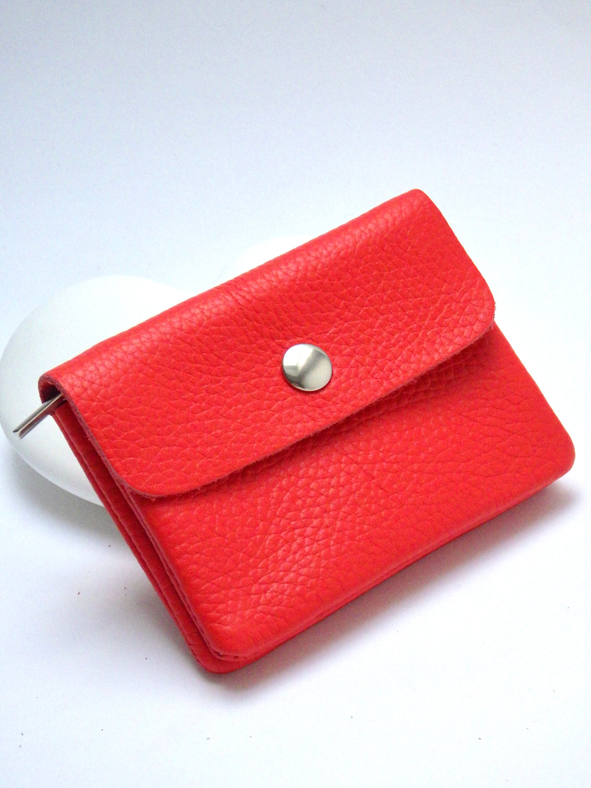 Leder-Portemonnaie - Rot