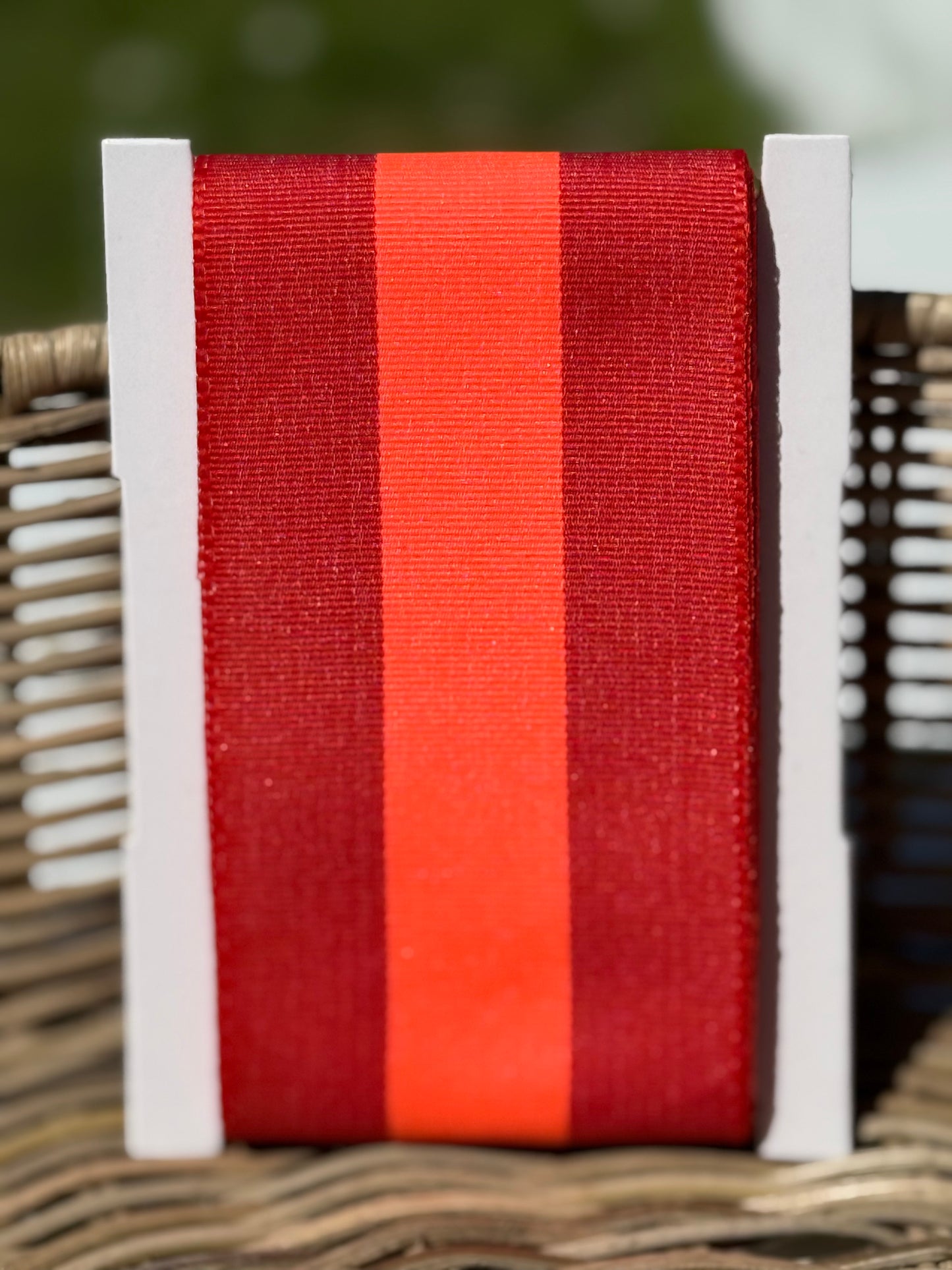 Paper Poetry Webband - Rot/Orange gestreift XL