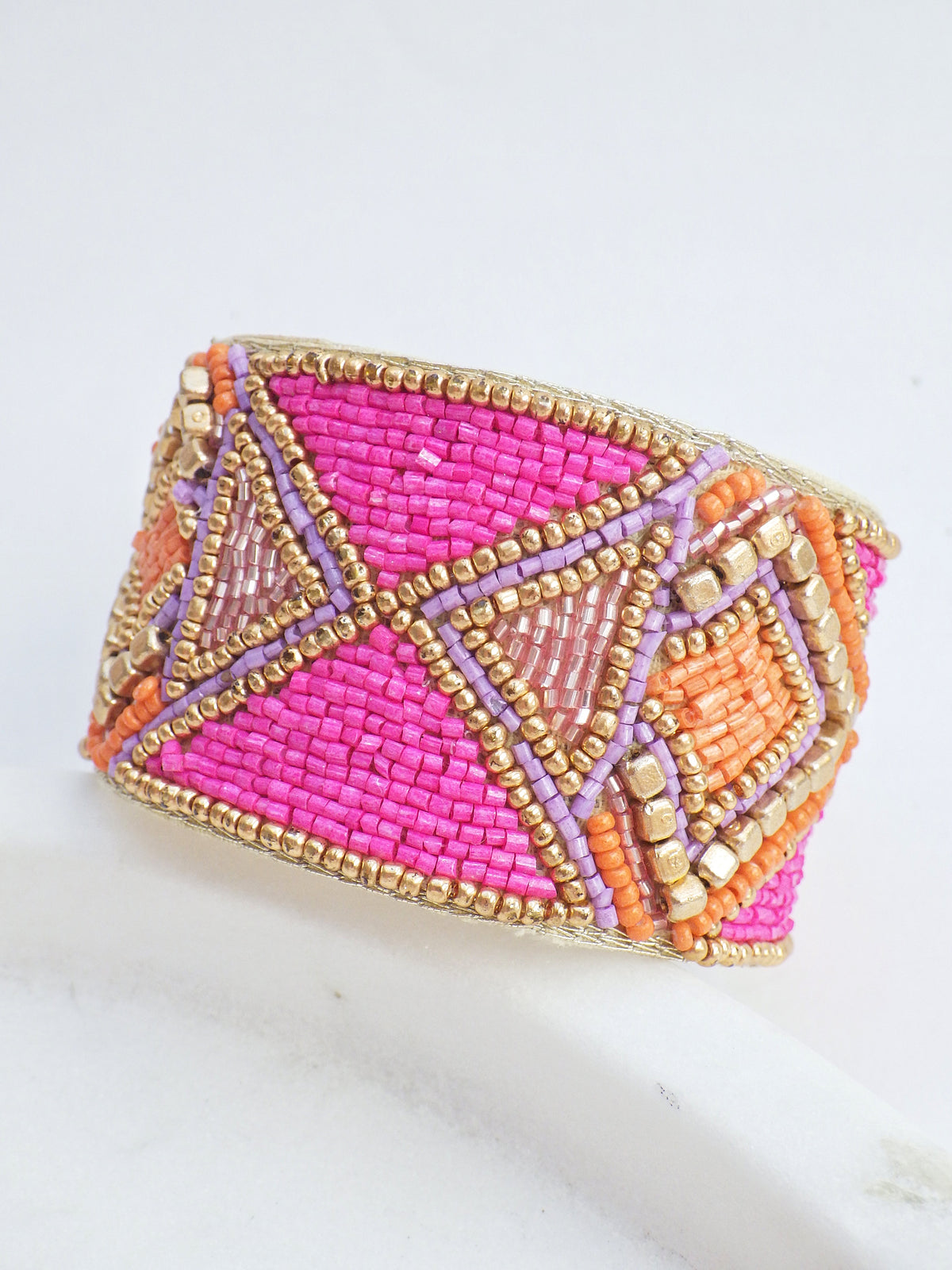 SALE - Armreif - Pinke Raute #11