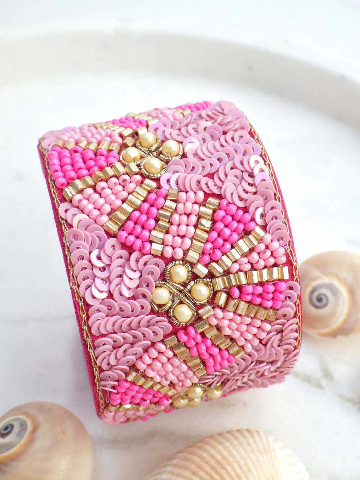 SALE - Armreif - Pinke Welle #35