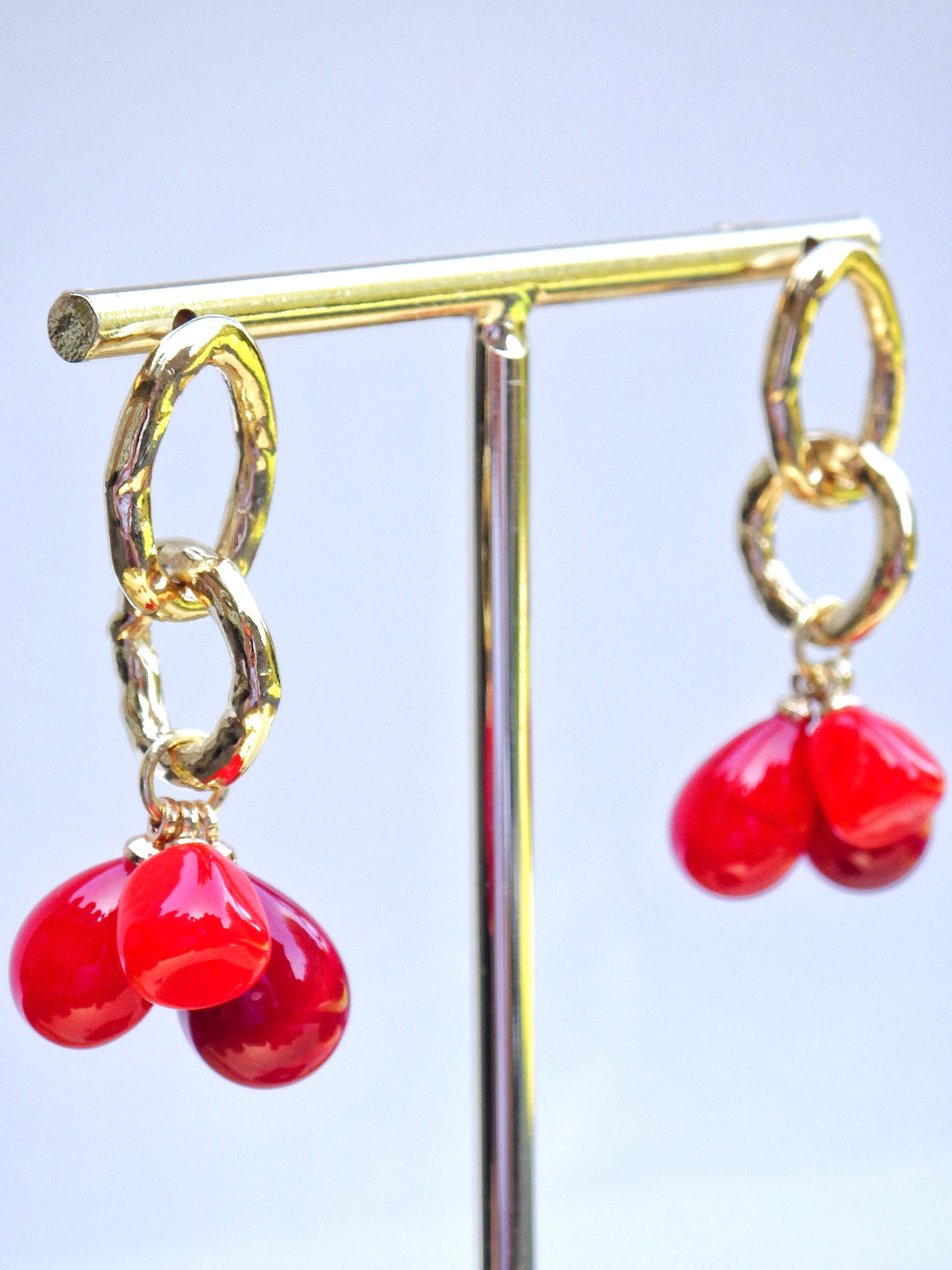 SALE ⭐️ Ohrringe - Muranoglas - 3er Rot