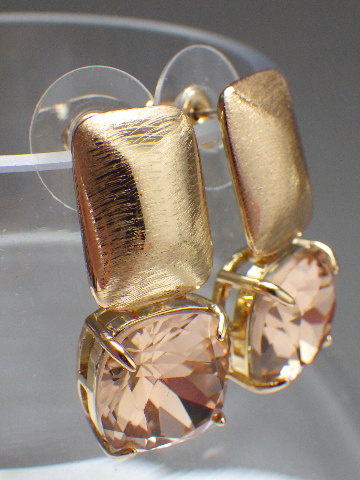 SALE ⭐️ Klassik 2 Ohrringe - Stecker - Rosa/Apricot Klar