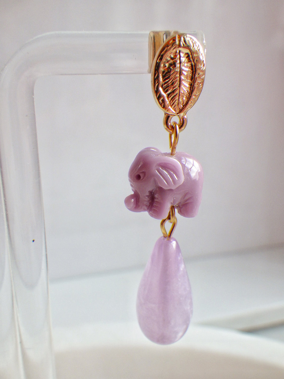 ⭐️ Ohrringe mit Elefant - Altrosa