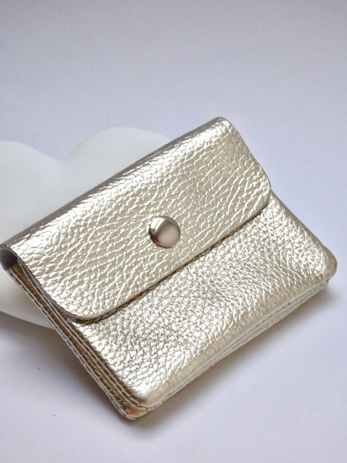 Leder-Portemonnaie - Gold Metallic