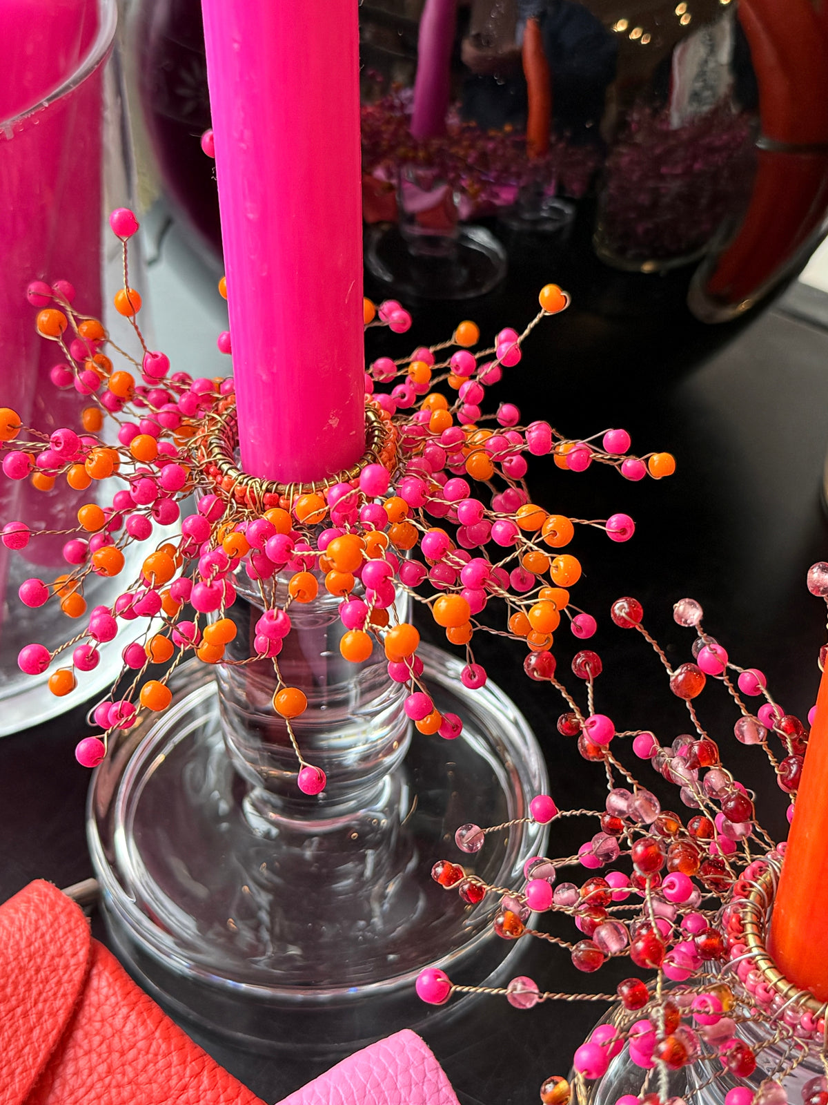 Kerzenring - Orange/Pinke Tentakeln 😉