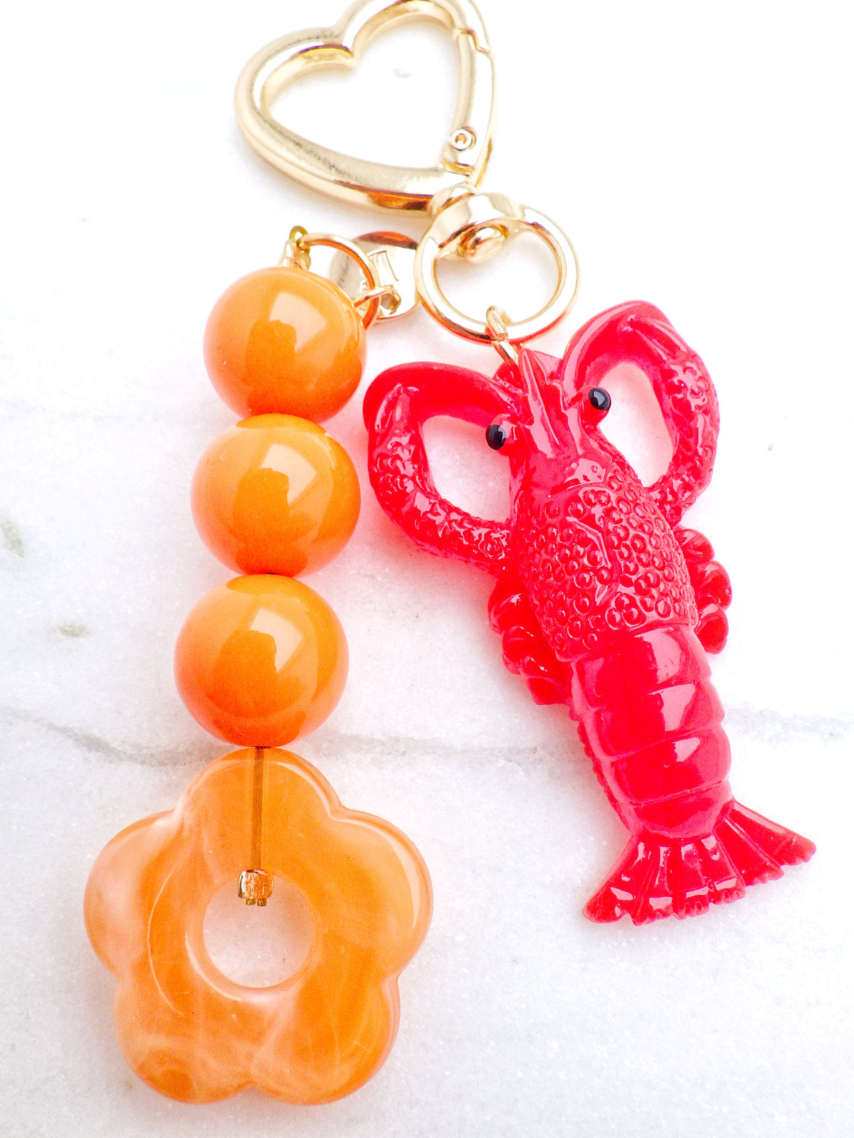 Taschen / Schlüsselanhänger - Blume Orange