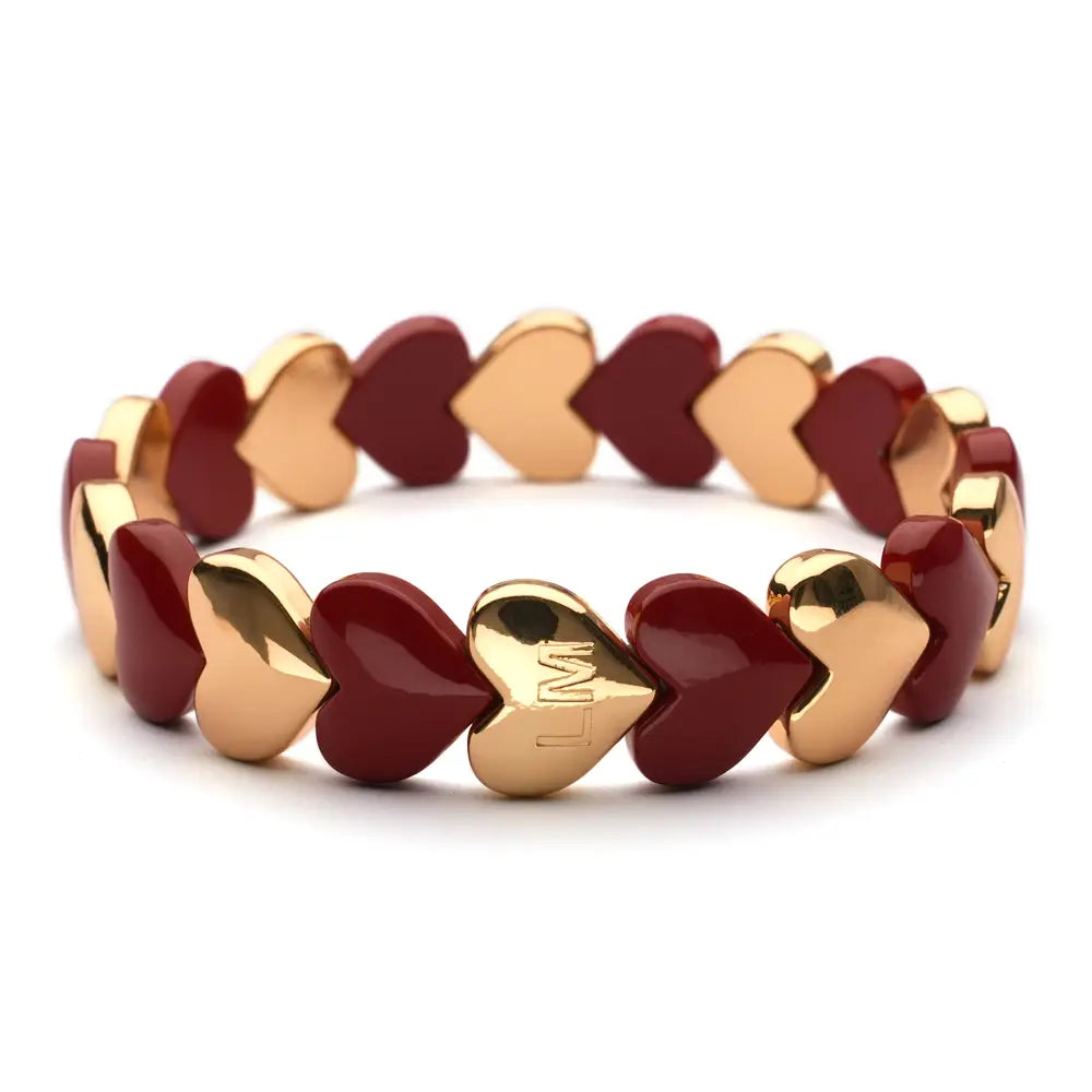 SALE - Lot 83 - Armband Herbstfarben - Herzen