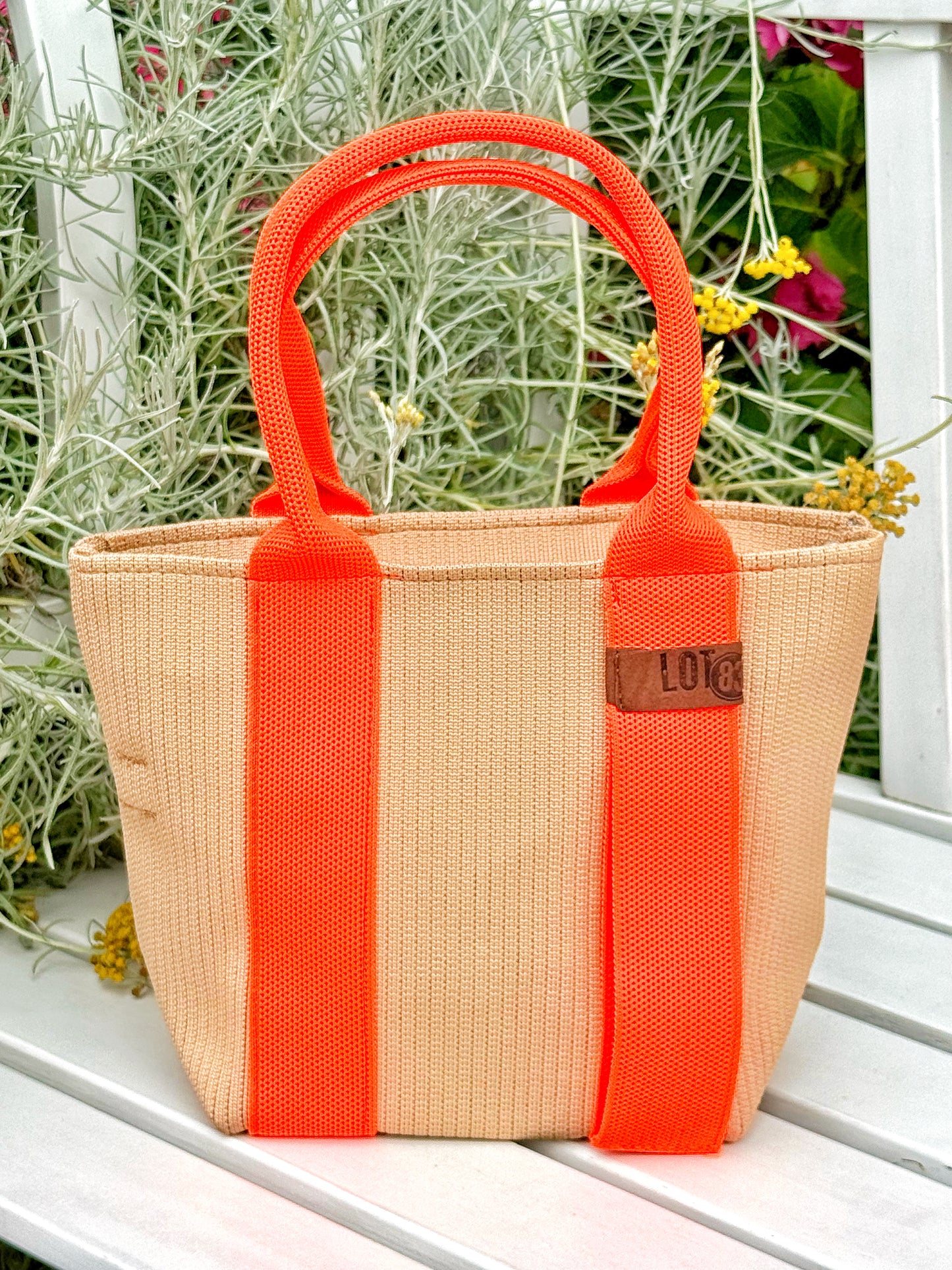 Lot 83 Kleine Handtasche - Beige/Orange Shopper Mara Mini 03