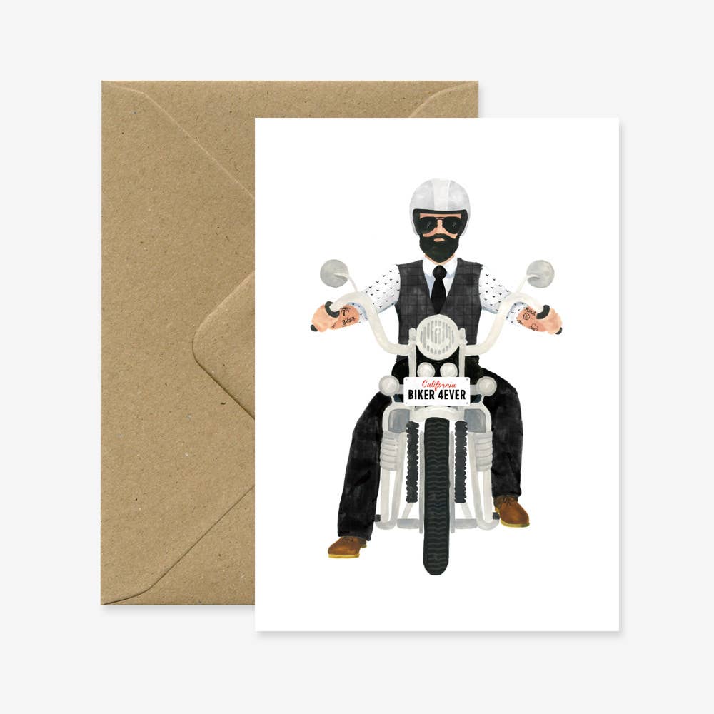 Klappkarte mit Umschlag "Biker forever"