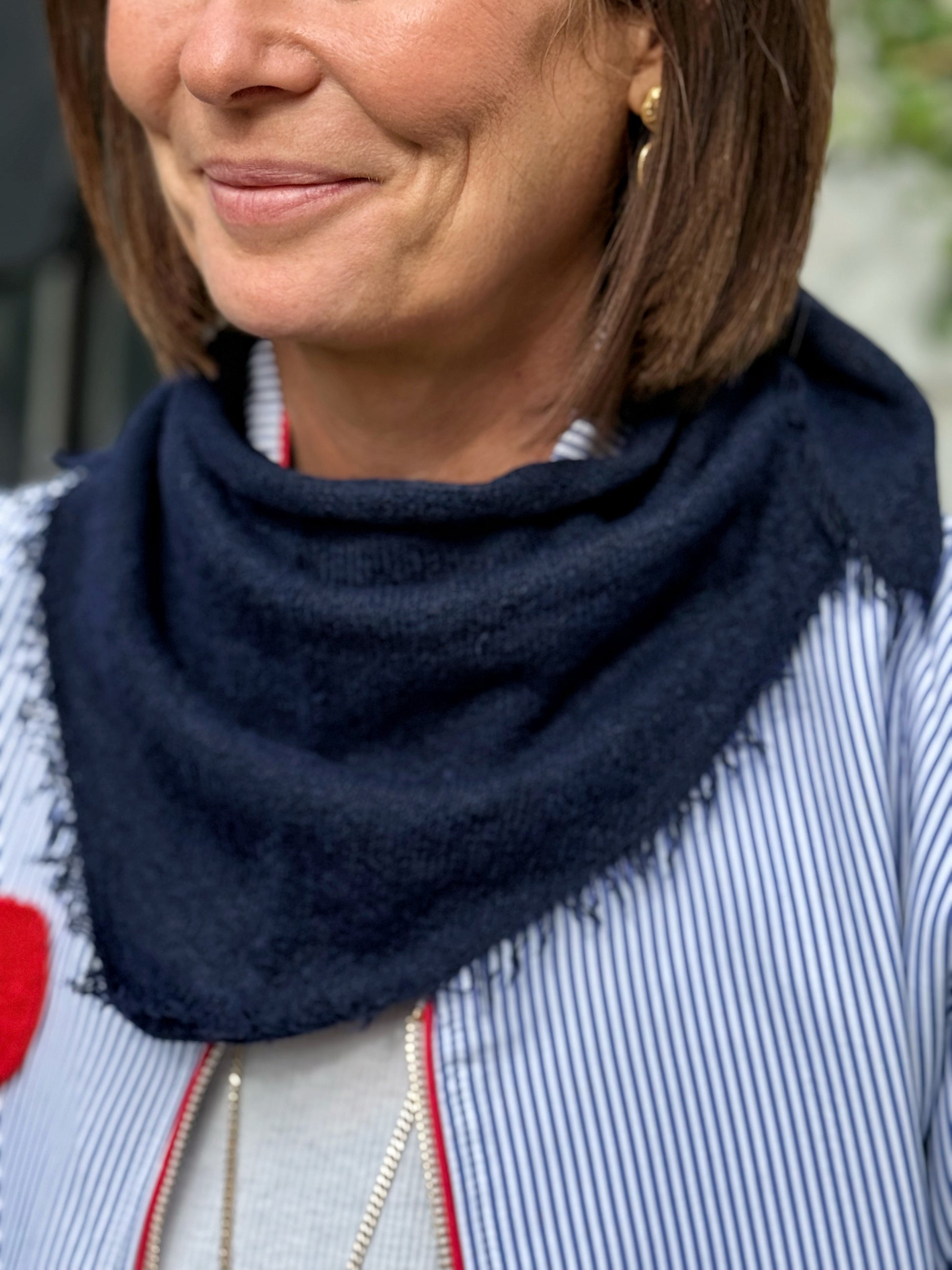 Zwillingsherz Kleines Dreieckstuch - Blau
