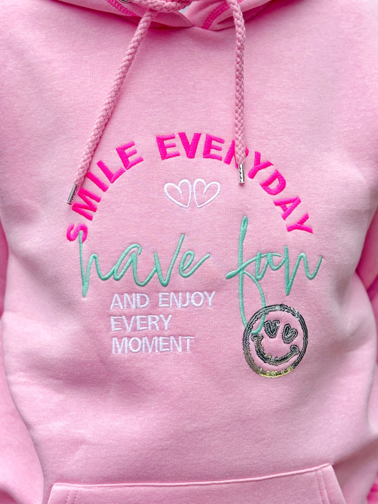 SALE - Zwillingsherz Sweatshirt - Rosa Smile Everyday
