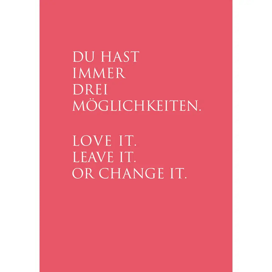 ⭐️ Postkarte - Du hast immer drei Möglichkeiten …