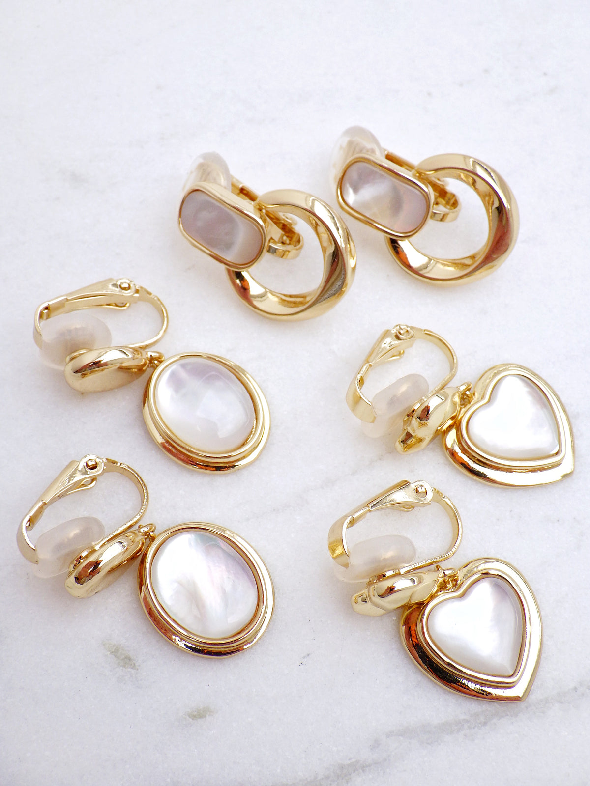 ⭐️ CLIPS Ohrring - Perlmutt Ring