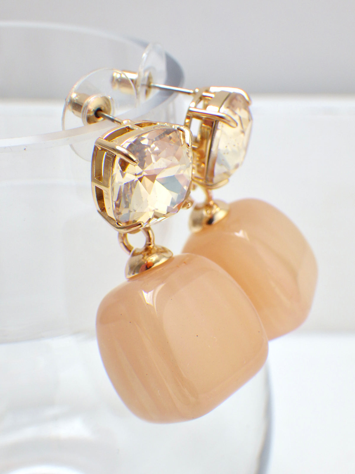 SALE - Ohrringe Kleiner Hänger Beige #28