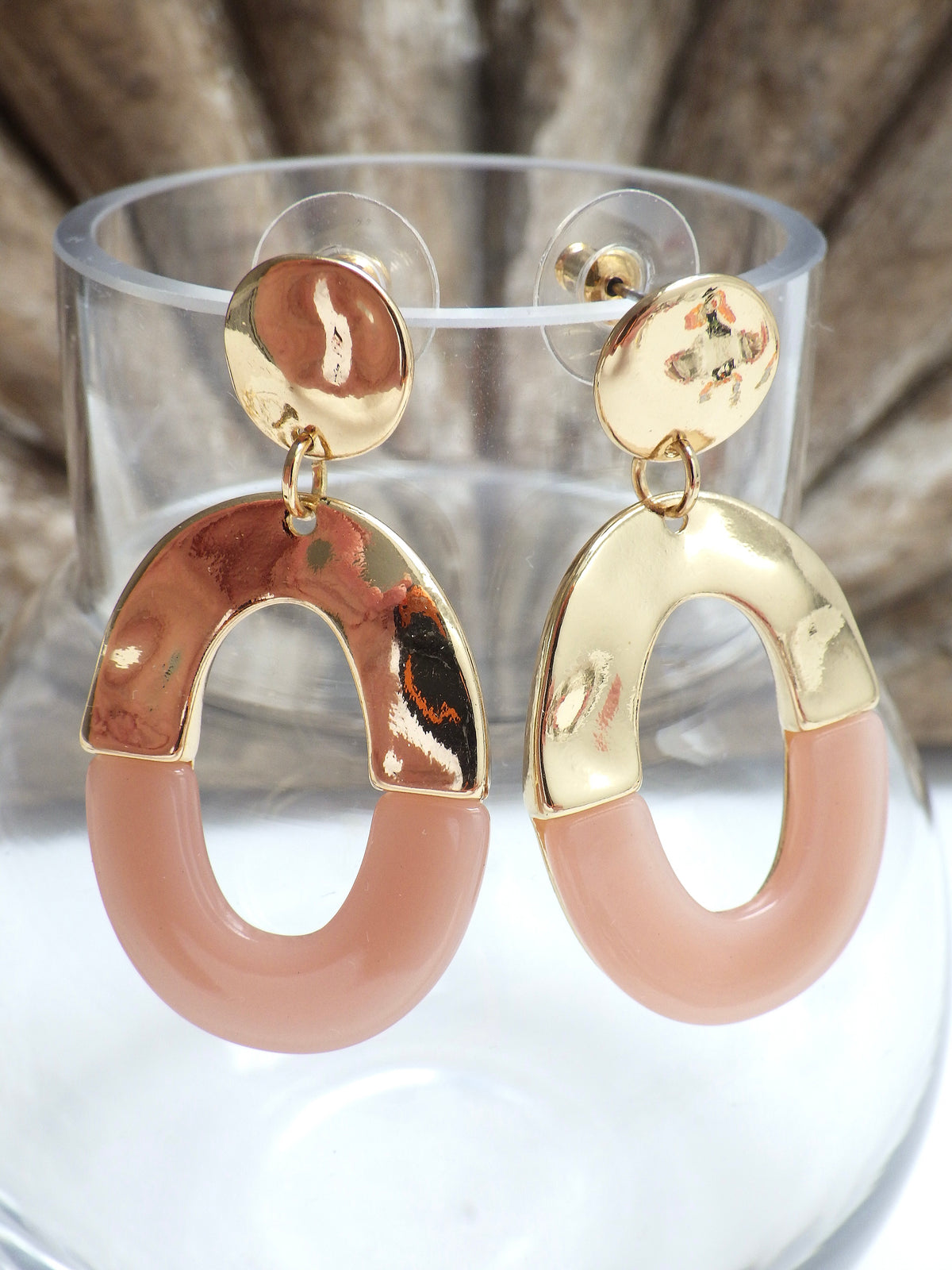 SALE - Ohrringe Ovale Hänger Rosa #7