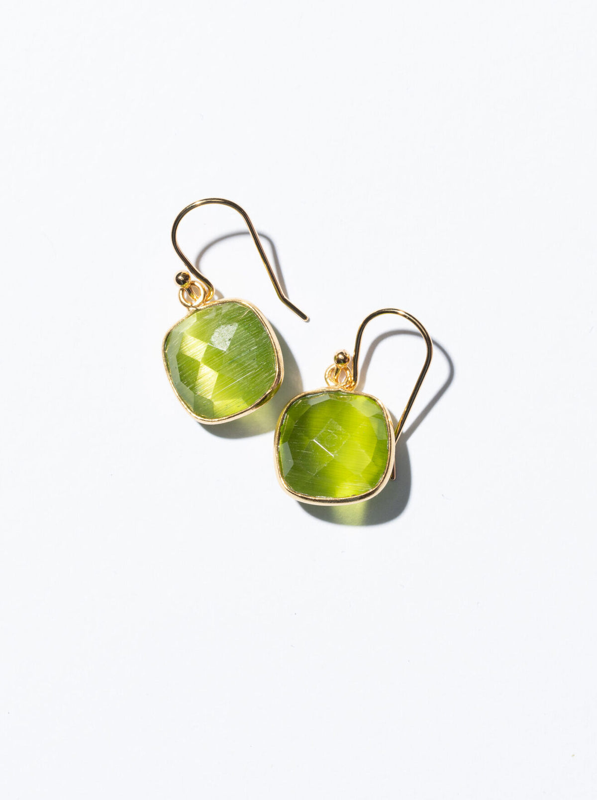 SALE ⭐️ Ohrringe - Hänger Gold Moosgrün ECHTSTEIN