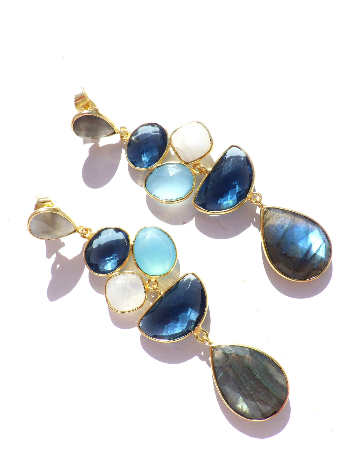 SALE ⭐️ Ohrringe - Hänger Halbedelsteine- Blau