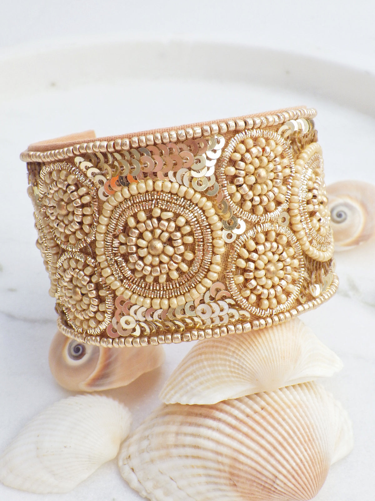 SALE - Armreif - Goldene Kreise #23