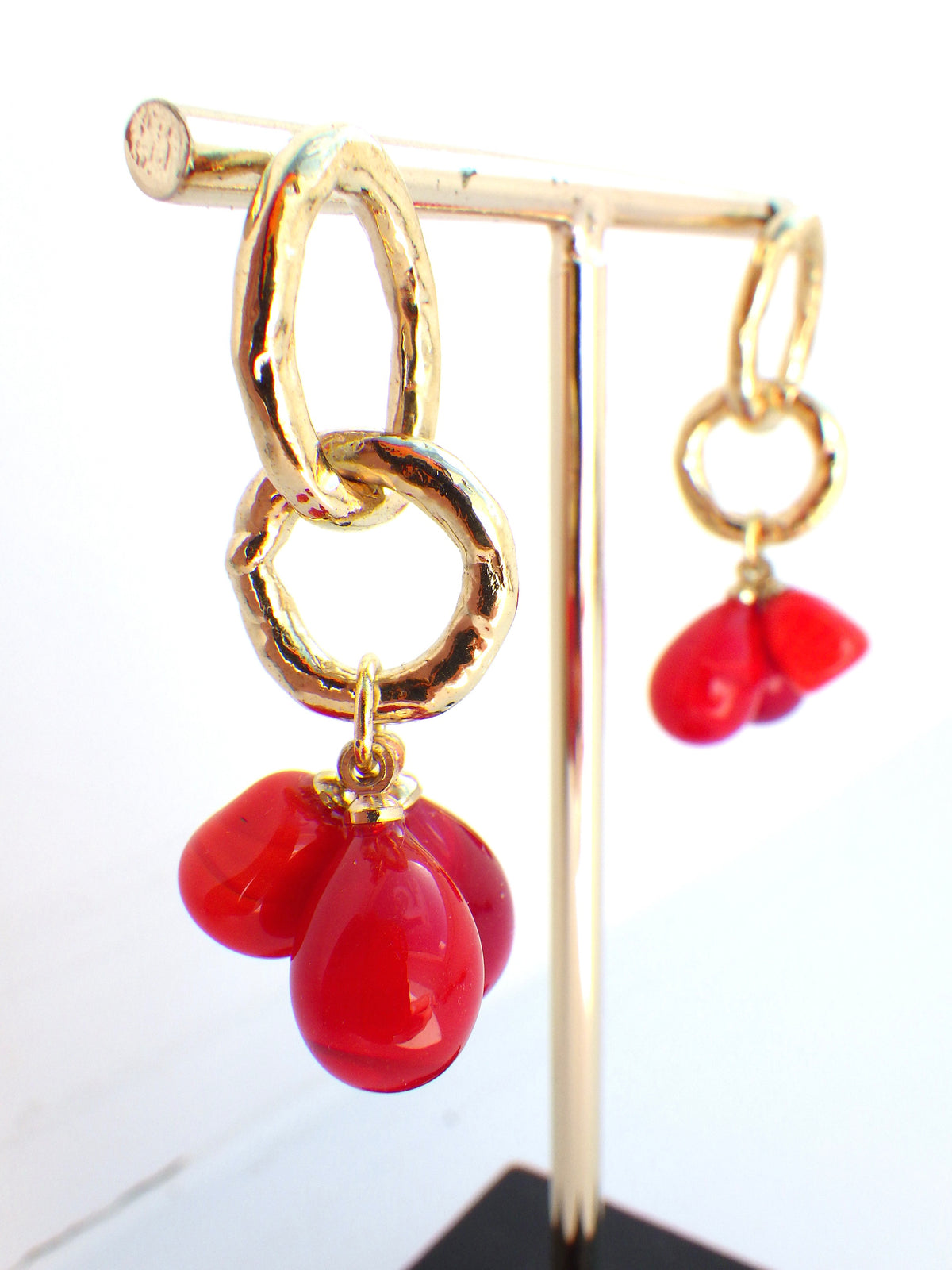 SALE ⭐️ Ohrringe - Muranoglas - 3er Rot