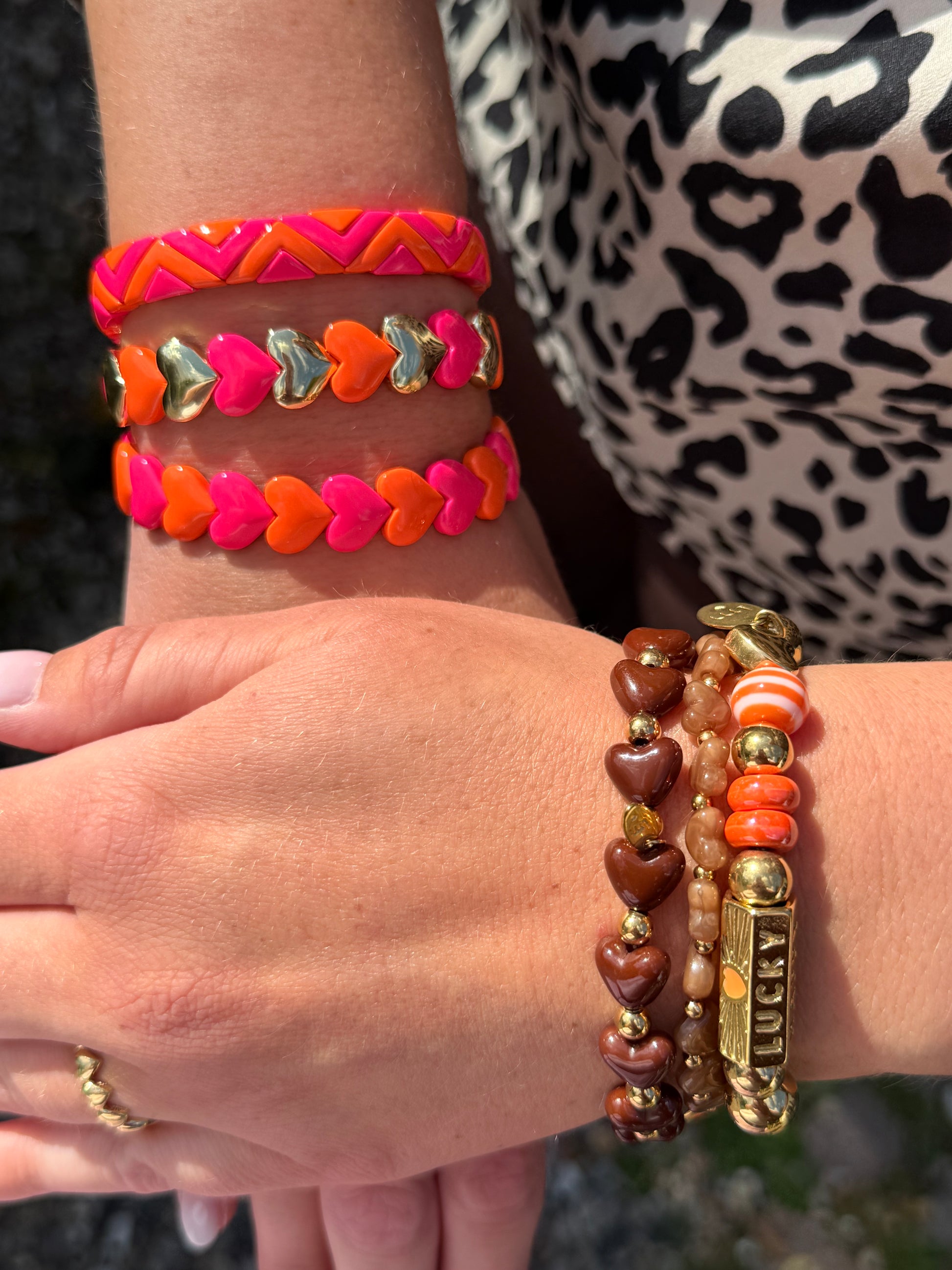 SALE - Lot 83 - Armband Orange-Pink V