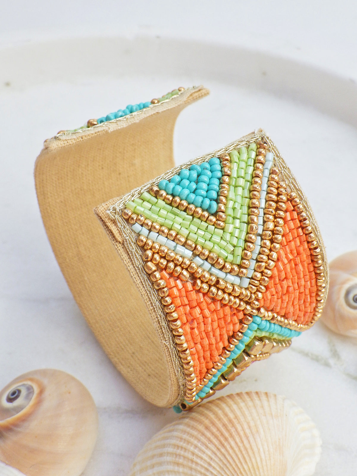 SALE / Armreif - Orange Raute #37